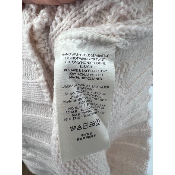 Free People Cozy Cream Cable-Knit Mock Neck Heart Sweater - Picture 13 of 15